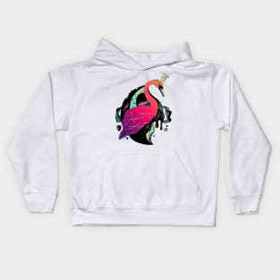 Blue Red Blend Swan Queen Kids Hoodie